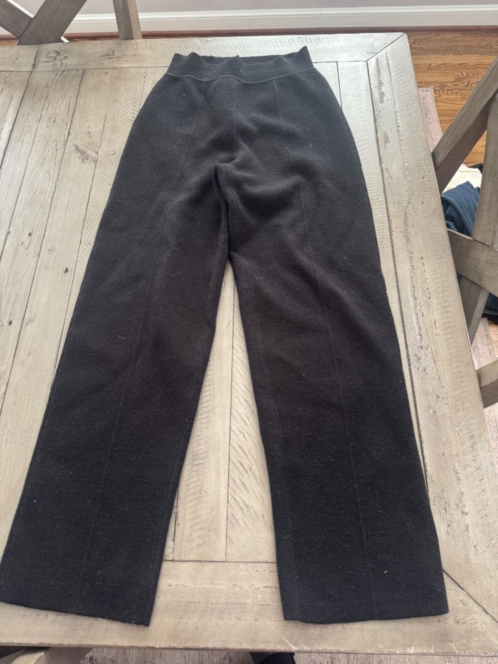 MANDKHAI Cashmere Wool Cropped Suit Pants Black Size S/M